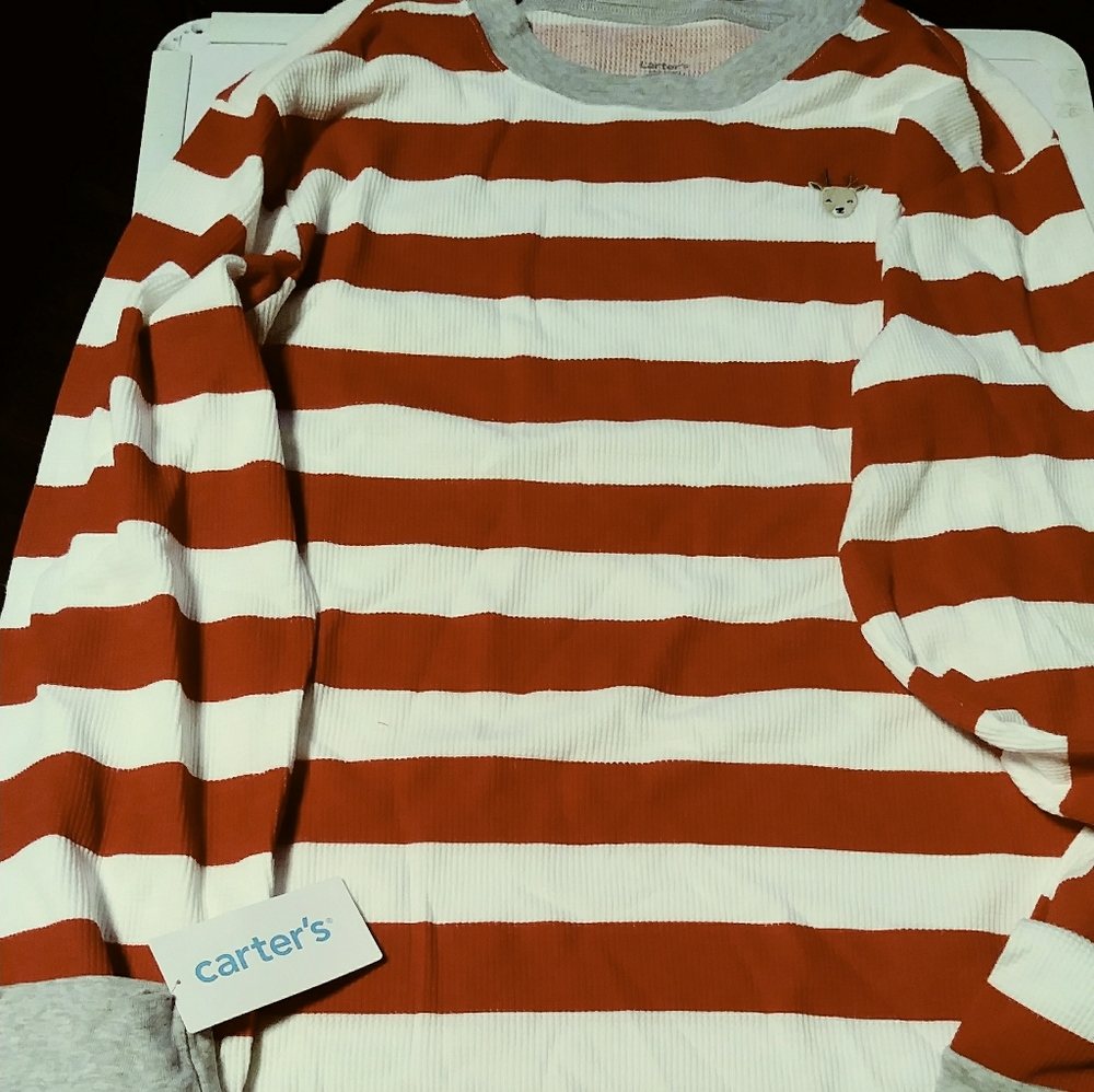 Carters Adult Red/White Christmas Pajamas